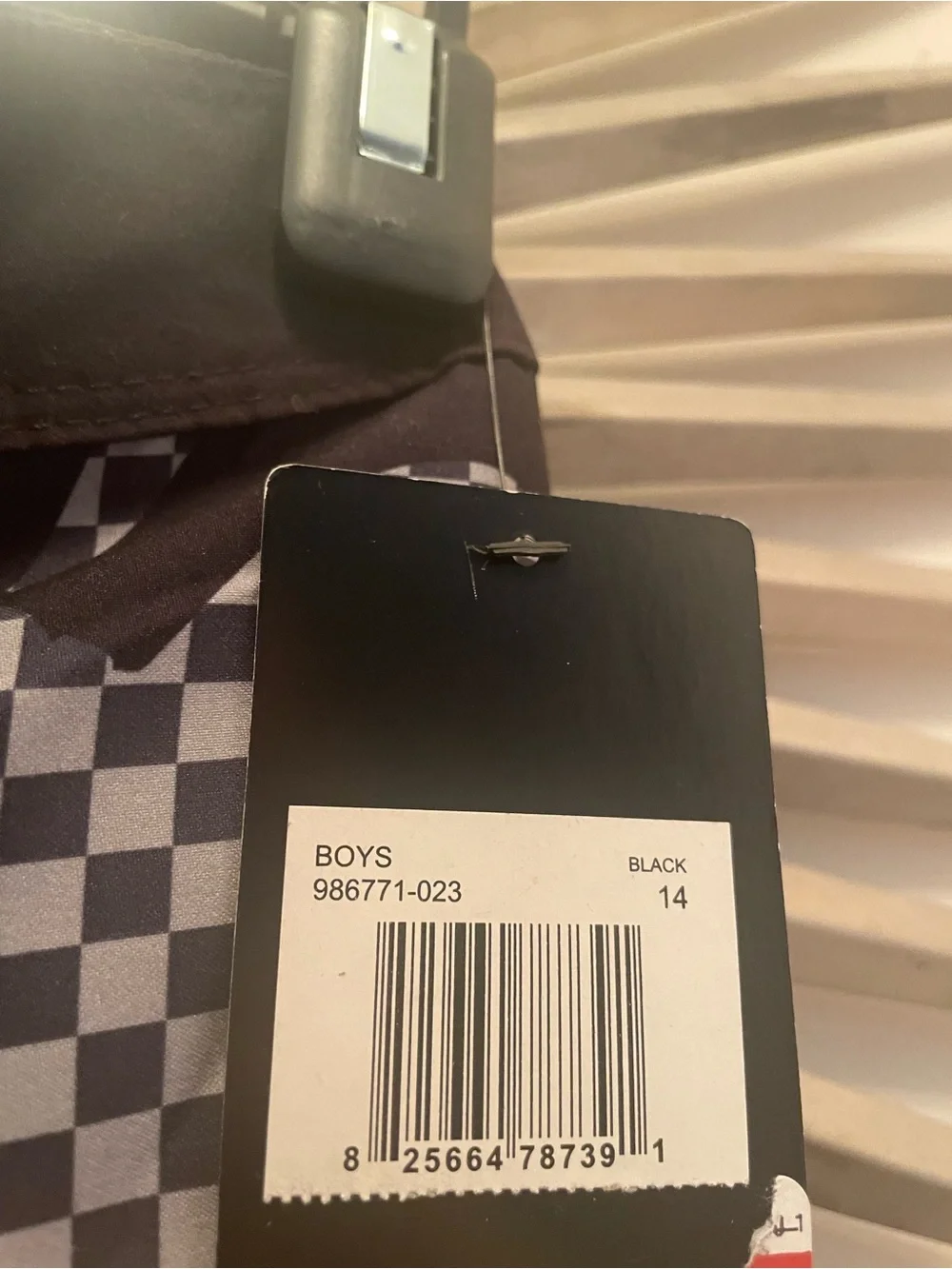 Hurley Boardshorts Swim Trunks Black and Gray Checkerboard Shark Print